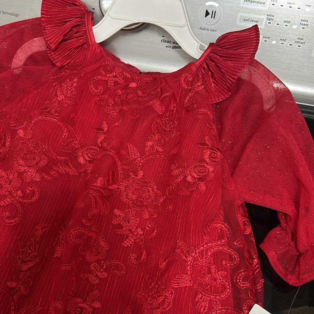 Girls 24 month formal fancy sparkle lace dress new nwt diaper cover - Picture 5 of 6